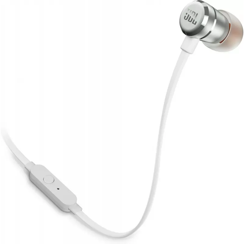 JBL T290 Zestaw słuchawkowy Przewodowe Douszne Rozmowy/Muzyka Srebrny
