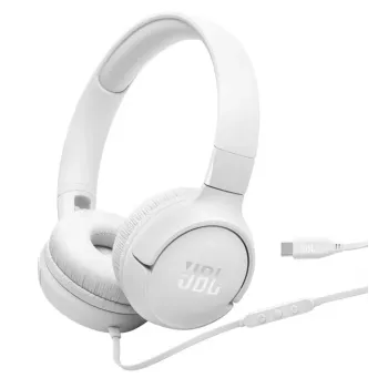 Słuchawki JBL Tune 520C USB-C Przewodowe Nauszne Rozmowy/Muzyka USB Typu-C Biały
