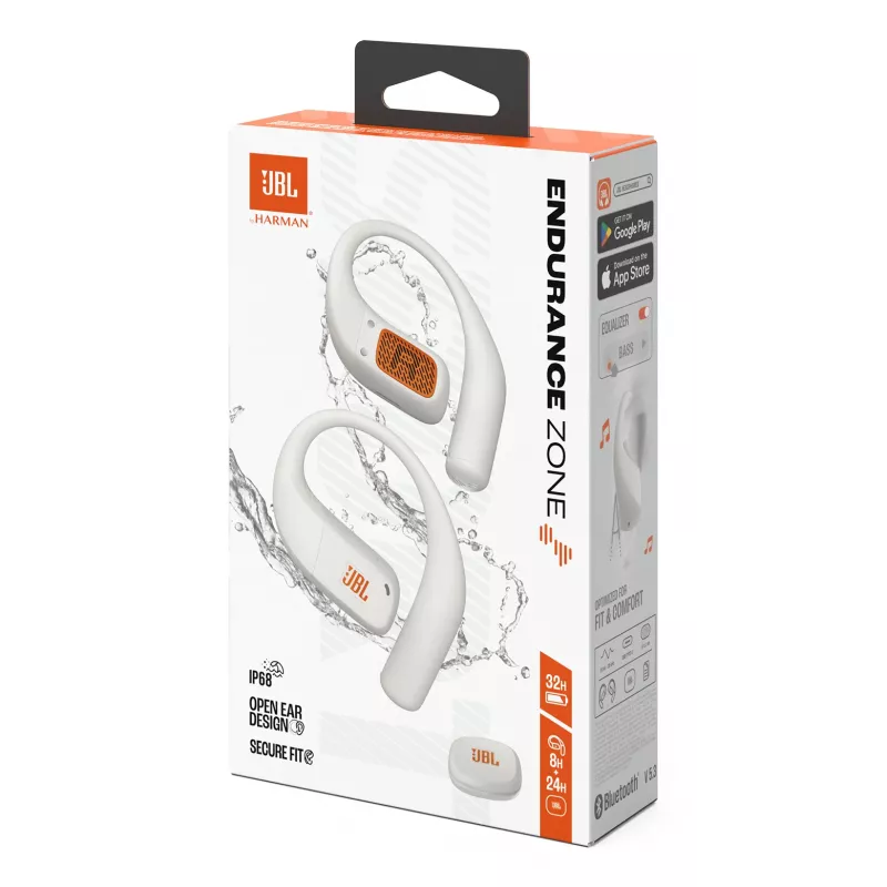 Zestaw słuchawkowy JBL Endurance Zone bezprzewodowy otwarty sportowy Bluetooth biały