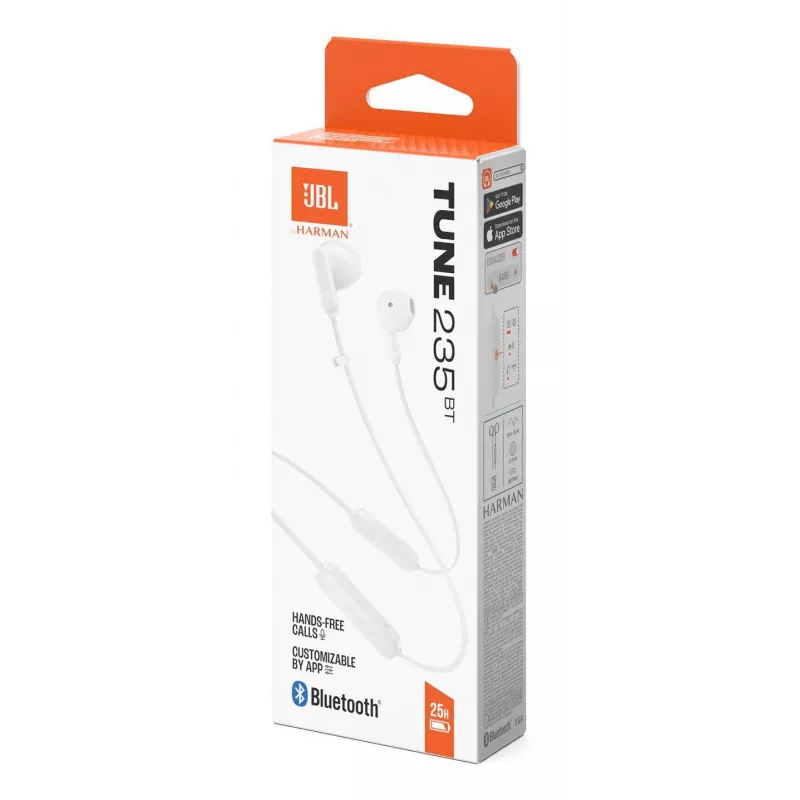 JBL Tune 235BT Zestaw słuchawkowy Bezprzewodowy Douszny Rozmowy/Muzyka Bluetooth Biały