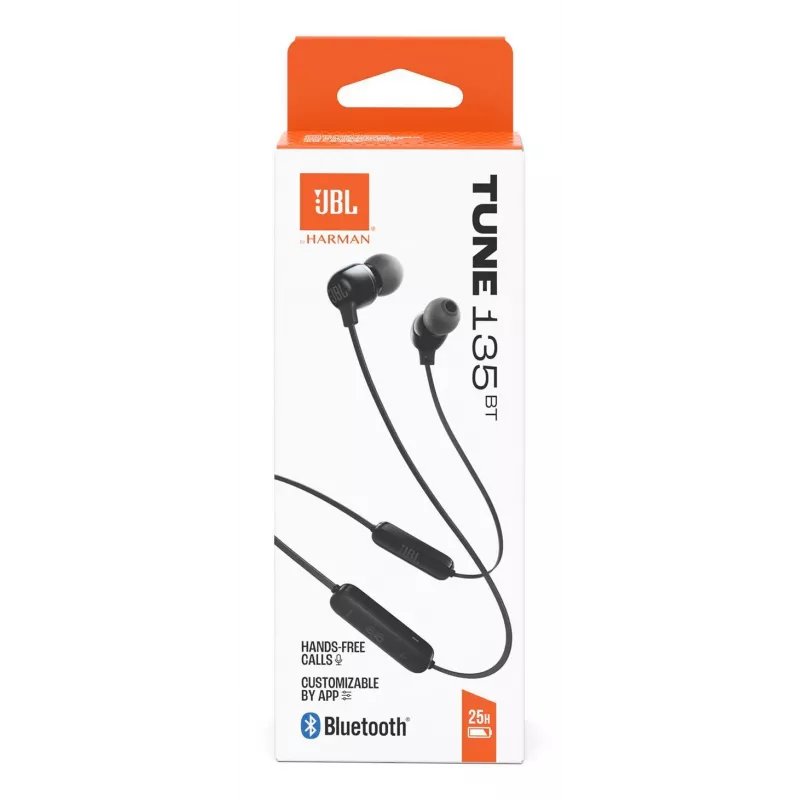 JBL Tune 135BT Zestaw słuchawkowy Bezprzewodowy Douszny Rozmowy/Muzyka Bluetooth Czarny