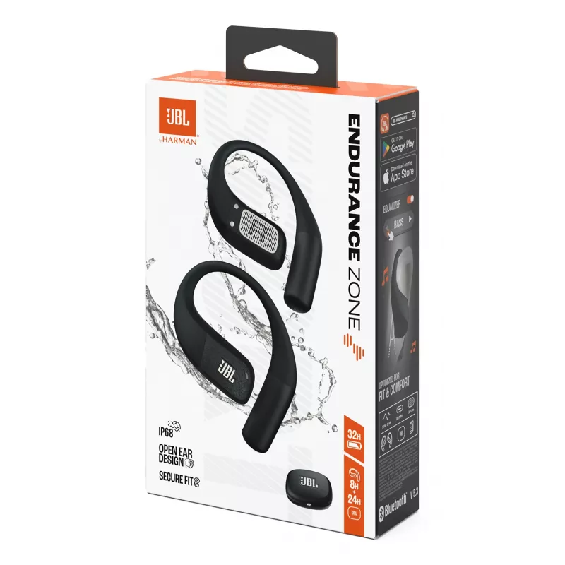 Zestaw słuchawkowy JBL Endurance Zone Bezprzewodowy, z zaczepem na ucho, otwarty, sportowy Bluetooth Czarny, Szary