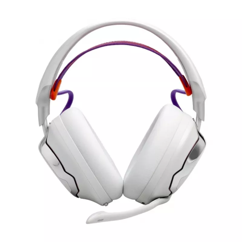 JBL Quantum 950 Headset Wireless Head-band Gaming USB Type-C Bluetooth Stacja ładująca Pomarańczowy, Srebrny, Biały