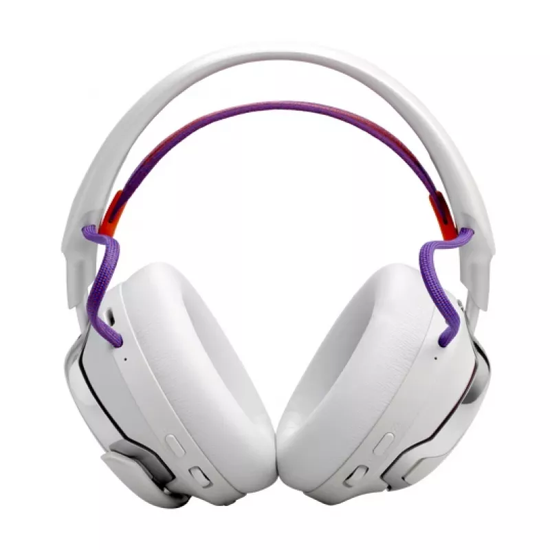 JBL Quantum 950 Headset Wireless Head-band Gaming USB Type-C Bluetooth Stacja ładująca Pomarańczowy, Srebrny, Biały