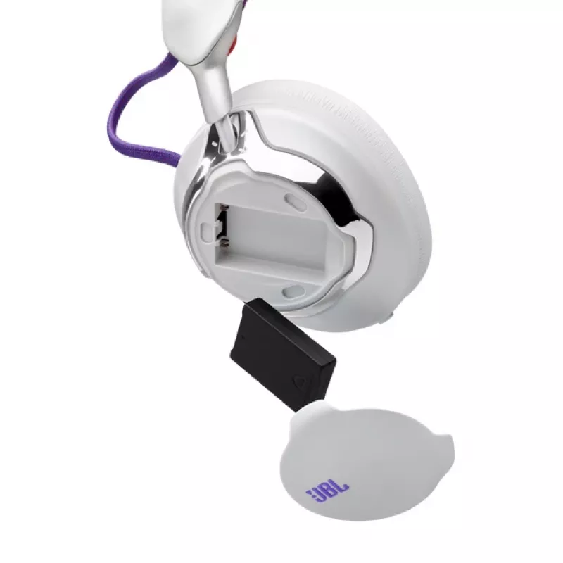 JBL Quantum 950 Headset Wireless Head-band Gaming USB Type-C Bluetooth Stacja ładująca Pomarańczowy, Srebrny, Biały
