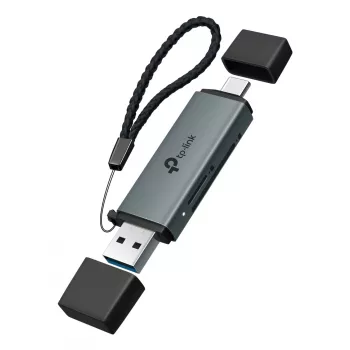 Czytnik kart TP‑LINK UA430D USB 3.1 — obsługa MicroSD/SD, 200 Mbit/s, Czarny, 75×22,9×9,3 mm