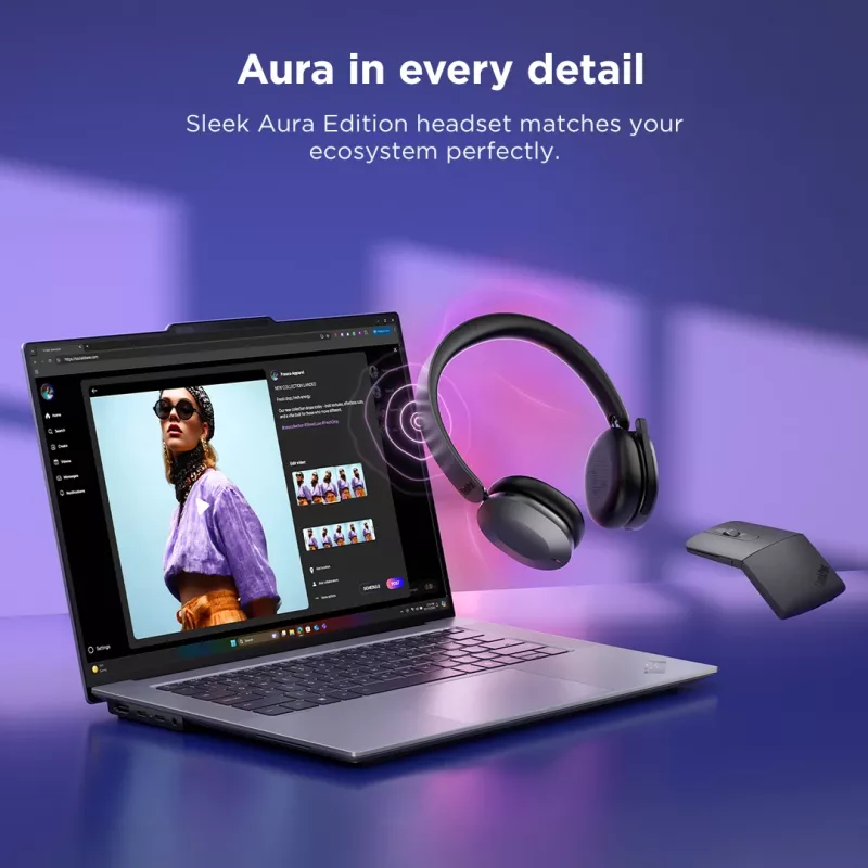 Lenovo 4XD1T60925 zestaw słuchawkowy Bezprzewodowy Nagłowny Biuro/Call center USB Type-C Bluetooth Szary
