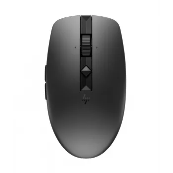 Mysz HP 715 wielokrotnego ładowania obsługująca wiele urządzeń, symetryczna, bezprzewodowa RF + Bluetooth, 3000 DPI, czarna