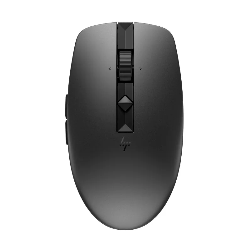 Mysz HP 715 wielokrotnego ładowania obsługująca wiele urządzeń, symetryczna, bezprzewodowa RF + Bluetooth, 3000 DPI, czarna