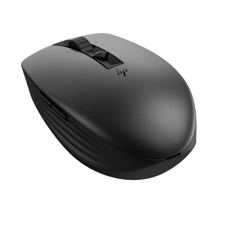 Mysz HP 715 wielokrotnego ładowania obsługująca wiele urządzeń, symetryczna, bezprzewodowa RF + Bluetooth, 3000 DPI, czarna