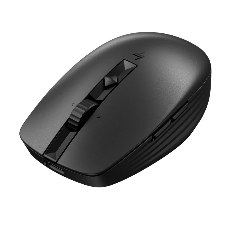 Mysz HP 715 wielokrotnego ładowania obsługująca wiele urządzeń, symetryczna, bezprzewodowa RF + Bluetooth, 3000 DPI, czarna