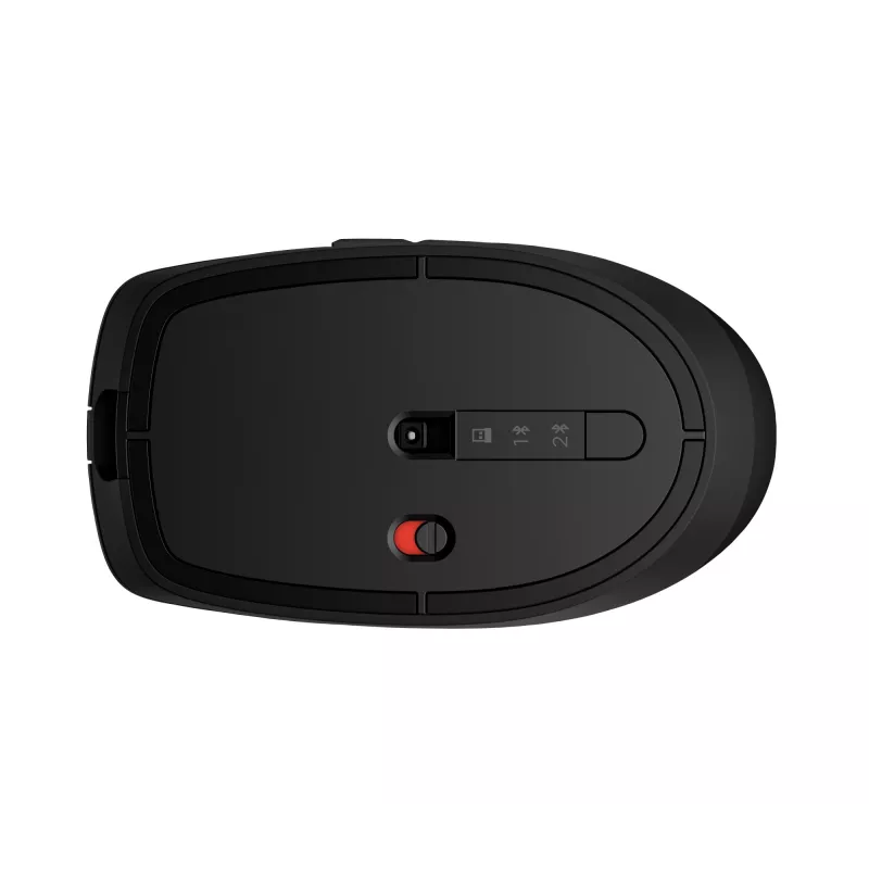 Mysz HP 715 wielokrotnego ładowania obsługująca wiele urządzeń, symetryczna, bezprzewodowa RF + Bluetooth, 3000 DPI, czarna