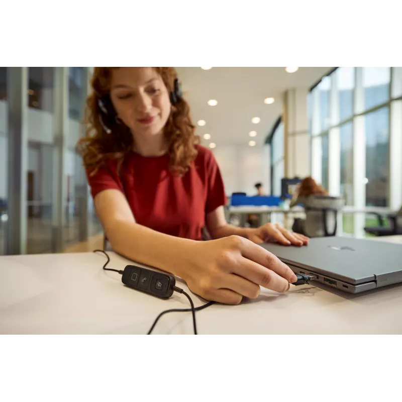 Przewodowy stereofoniczny zestaw słuchawkowy HP POLY Mission 625 z USB (C01C6AA)