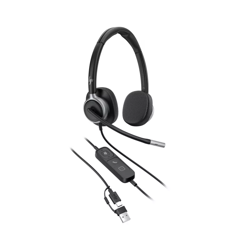 Przewodowy stereofoniczny zestaw słuchawkowy HP POLY Mission 625 z USB (C01C6AA)