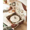 Żeliwna patelnia do serwowania Tefal LOV E25972, okrągła, 3,8 L, 28 cm, beżowa