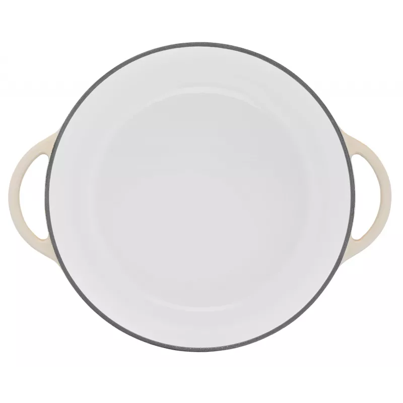 Żeliwna patelnia do serwowania Tefal LOV E25972, okrągła, 3,8 L, 28 cm, beżowa