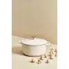 Żeliwna patelnia do serwowania Tefal LOV E25972, okrągła, 3,8 L, 28 cm, beżowa