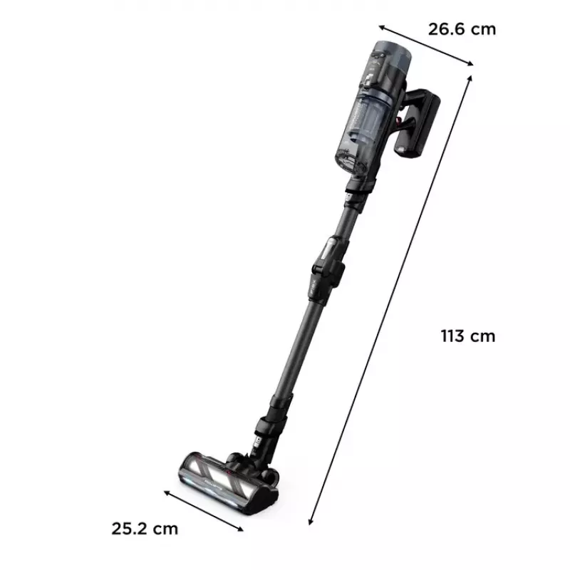 Rowenta X-Force Flex 14.80 RH9B36WV odkurzacz pionowy/szczotka elektryczna 2-w-1 odkurzacz pionowy Zasilany bateriami Suchy Bezworkowy 0.65 L 670 W Czarny, Niebieski