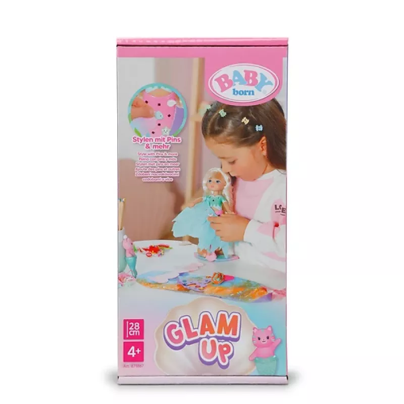 BABY born @ Glam Up Sparkle, Lalka bobas, Dziewczynka, 4 lat, Chłopiec/Dziewczynka, 430 mm, Wielokolorowy
