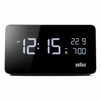 Braun BC20BEU ścienny/stołowy zegar Cyfrowy zegar Prostokątny Czarny
