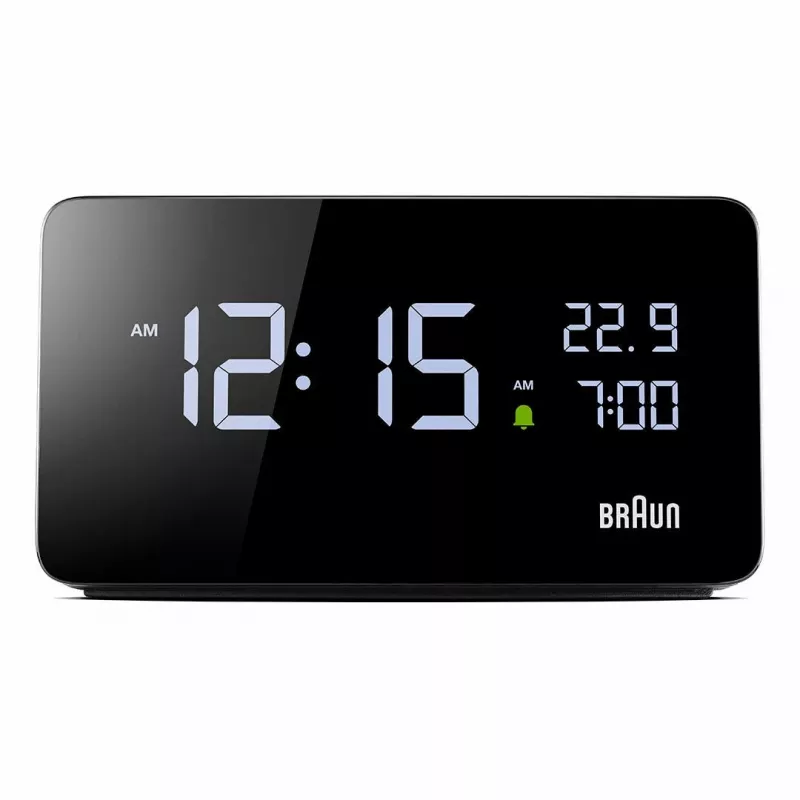 Braun BC20BEU ścienny/stołowy zegar Cyfrowy zegar Prostokątny Czarny