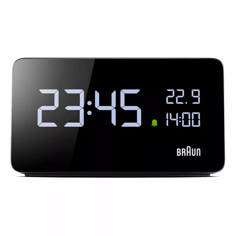 Braun BC20BEU ścienny/stołowy zegar Cyfrowy zegar Prostokątny Czarny