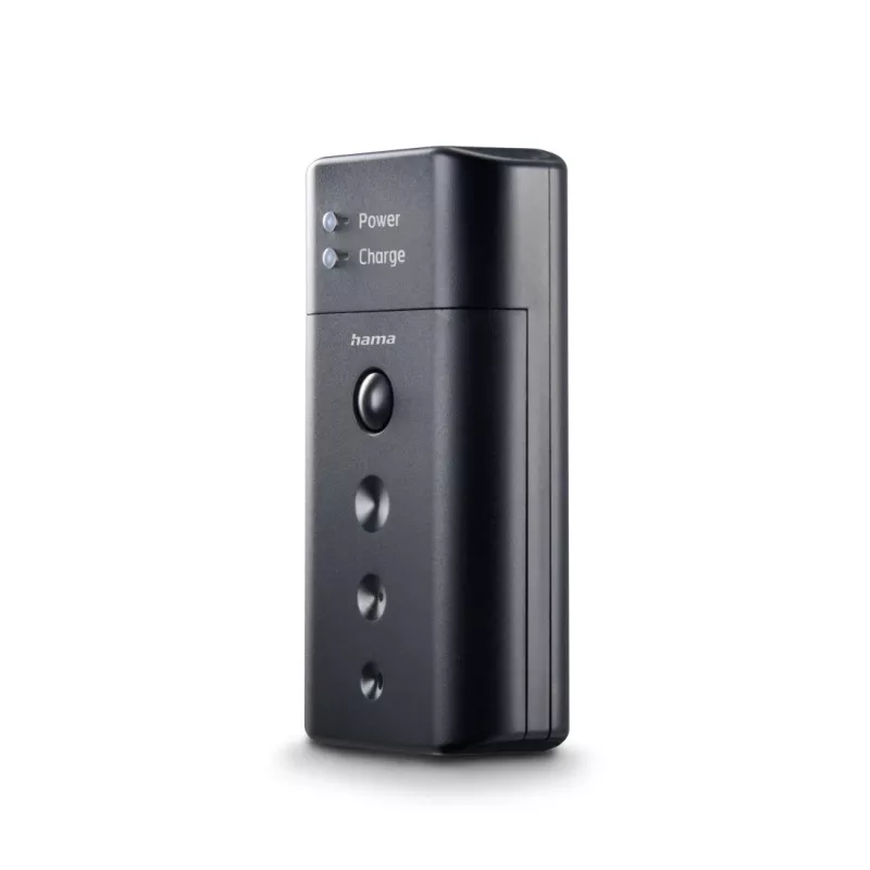 Ładowarka do akumulatorów HAMA 00081390 do cyfrowych aparatów fotograficznych — USB, kompatybilna z Li‑Ion i NiMH, wejście 5V