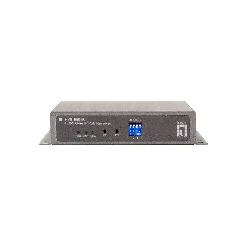 LevelOne Odbiornik HDMI przez IP PoE, 1920 x 1080 pikseli, Odbiornik AV, Szary, HDCP