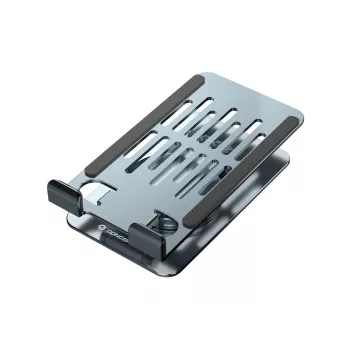 Składana obrotowa podstawka pod telefon CONCEPTRONIC THANA08G, obrotowa podstawa 360°, regulowana wysokość, srebrna