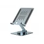 Multimedialny stojak na tablet CONCEPTRONIC THANA09G — składany stojak obrotowy, podstawa obrotowa 360°, regulowana wysokość, szary, 150×110×40 mm