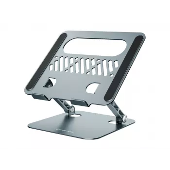 Podstawka pod laptop CONCEPTRONIC THANA10G — składana aluminiowa, regulowana wysokość, szary, 240×220×50 mm