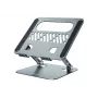 Podstawka pod laptop CONCEPTRONIC THANA10G — składana aluminiowa, regulowana wysokość, szary, 240×220×50 mm