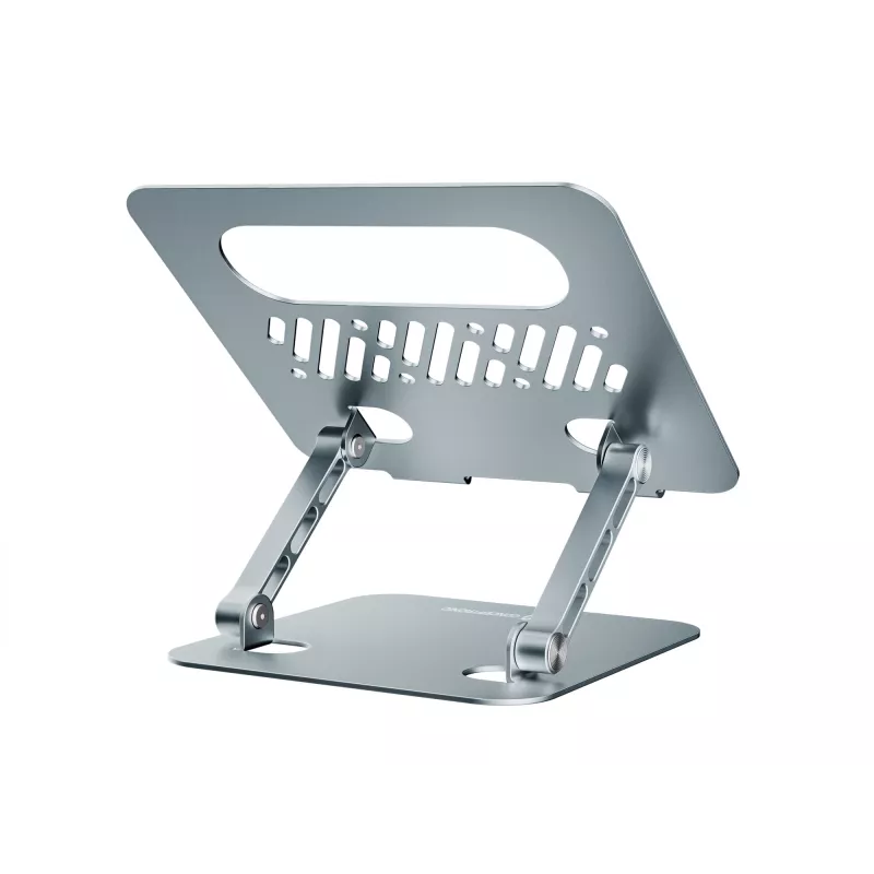 Podstawka pod laptop CONCEPTRONIC THANA10G — składana aluminiowa, regulowana wysokość, szary, 240×220×50 mm