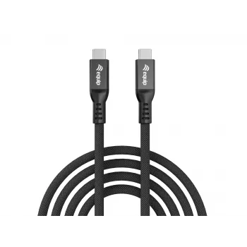 Kabel USB4 Gen 4x2 C‑do‑C EQUIP 1,2 m, 80 Gb/s, PD 240 W, 8K@60 Hz, czarny