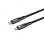 Kabel USB-C na USB-C EQUIP USB4 Gen4x2, 2 m, 80 Gb/s, PD 240 W, 8K@60 Hz, czarny