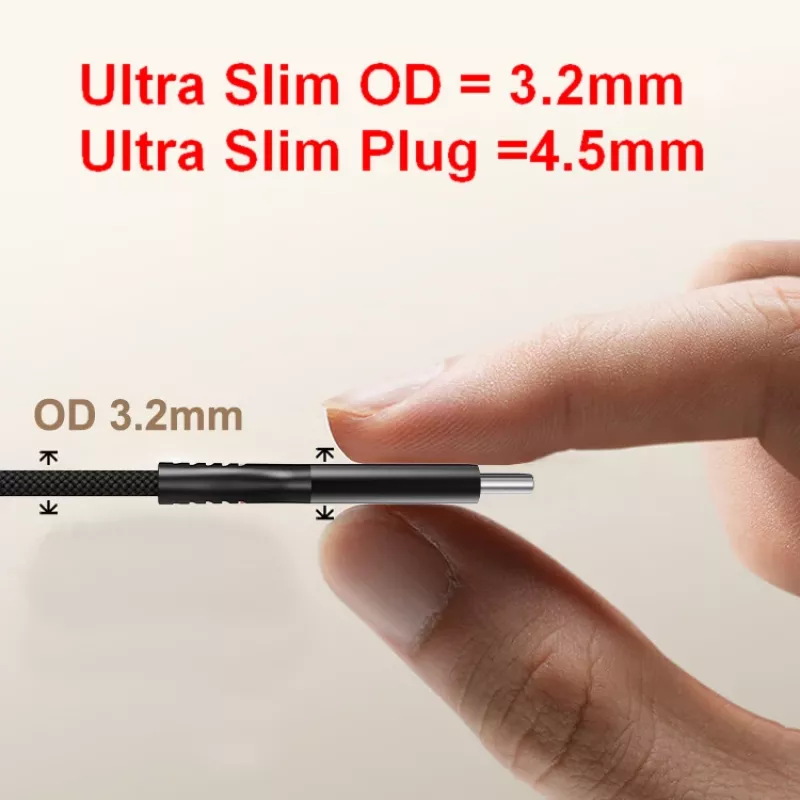 Equip USB 4 Ultra cienki C to C kabel, 1.2m, PD240W, 4K/60Hz, 40Gbps, czarny