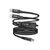 Kabel ładujący Y USB-C na 2x USB-C EQUIP 1,5 m PD 140 W, USB 2.0, czarny