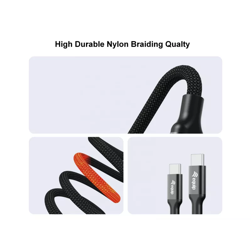 Kabel ładujący Y USB-C na 2x USB-C EQUIP 1,5 m PD 140 W, USB 2.0, czarny