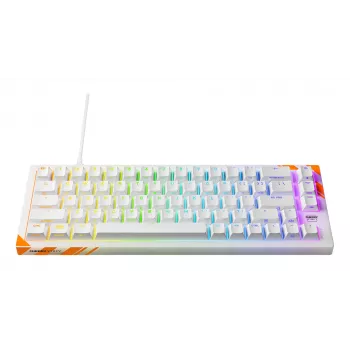 Mechaniczna klawiatura gamingowa Cherry K5 Pro TMR Compact 65% QWERTY US, przewodowa USB, RGB, pomarańczowo-biała