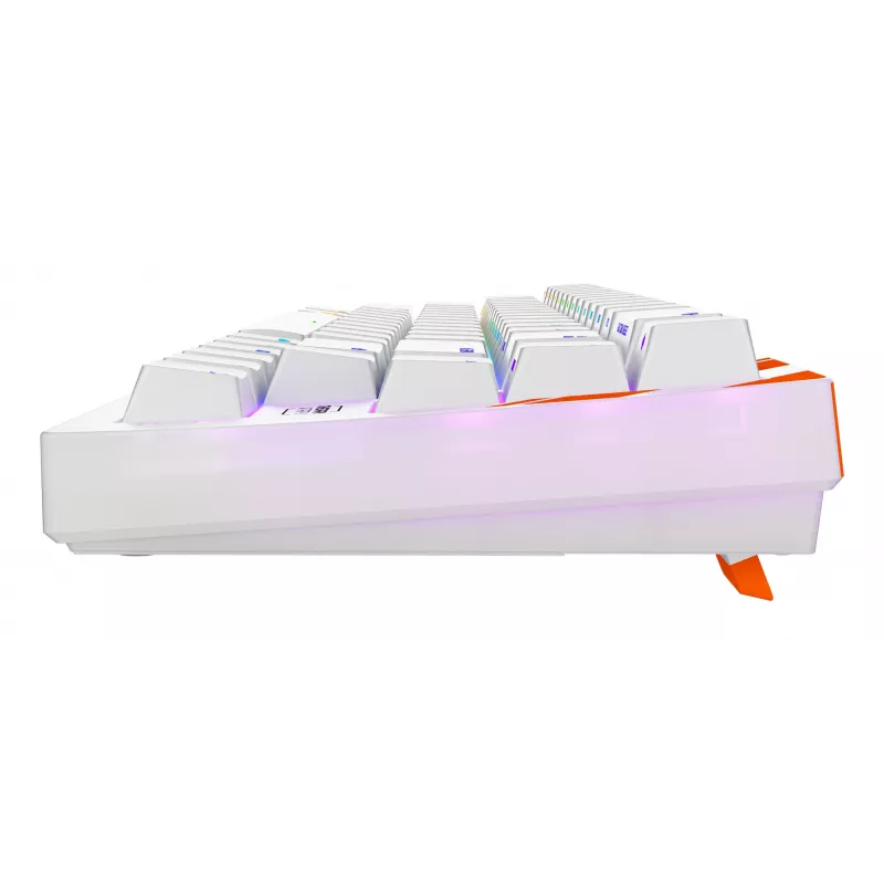 Mechaniczna klawiatura gamingowa Cherry K5 Pro TMR Compact — 65%, przewodowa USB, QWERTZ, RGB, pomarańczowo-biała