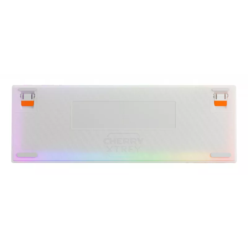 Mechaniczna klawiatura gamingowa Cherry K5 Pro TMR Compact — 65%, przewodowa USB, QWERTZ, RGB, pomarańczowo-biała