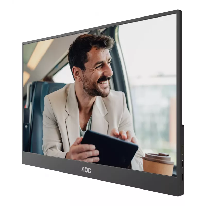 AOC 16T20E2 przenośny telewizor/monitor Przenośny monitor Czarny 39.6 cm (15.6 inch) LED 1920 x 1080 pikseli