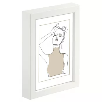 Pojedyncza ramka na zdjęcia Hama Copenhagen biała szkło MDF 220 mm
