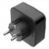 Hama 00223460 adapter zasilania wtyczka hybrydowa Type E/F uniwersalna czarna