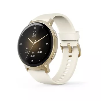 Hama 00178641 smartwatch / zegarek sportowy 3,35 cm (1,32 cala) AMOLED 43 mm analogowy 466 x 466 pikseli Dotykowy złoty GPS (satelitarny)