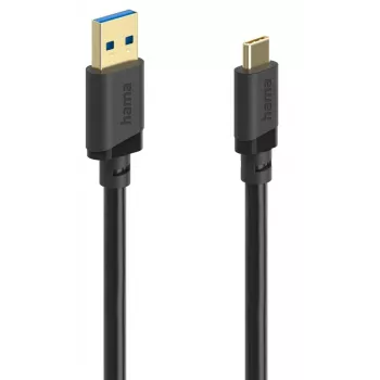 Hama 00202005 Kabel USB 0,75 m USB 3.2 Gen 1 (3.1 Gen 1) USB A USB C Czarny