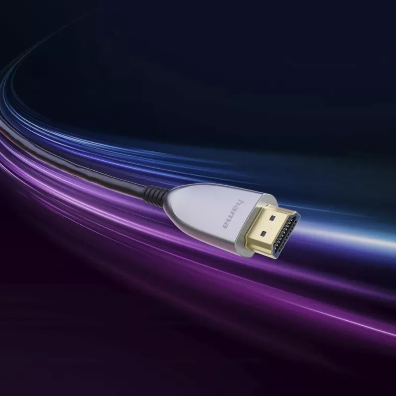 Kabel HDMI Hama 00202036 15 m HDMI Typ A (standardowy) Czarny, Szary, Srebrny