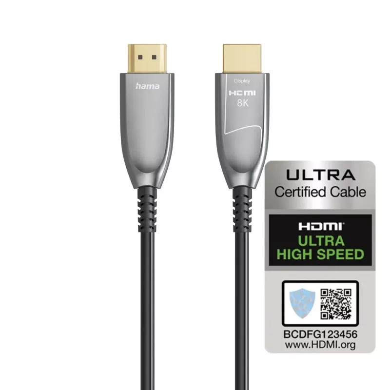 Hama 00202036 kabel HDMI 20 m HDMI Typ A (Standard) Czarny, Szary, Srebrny
