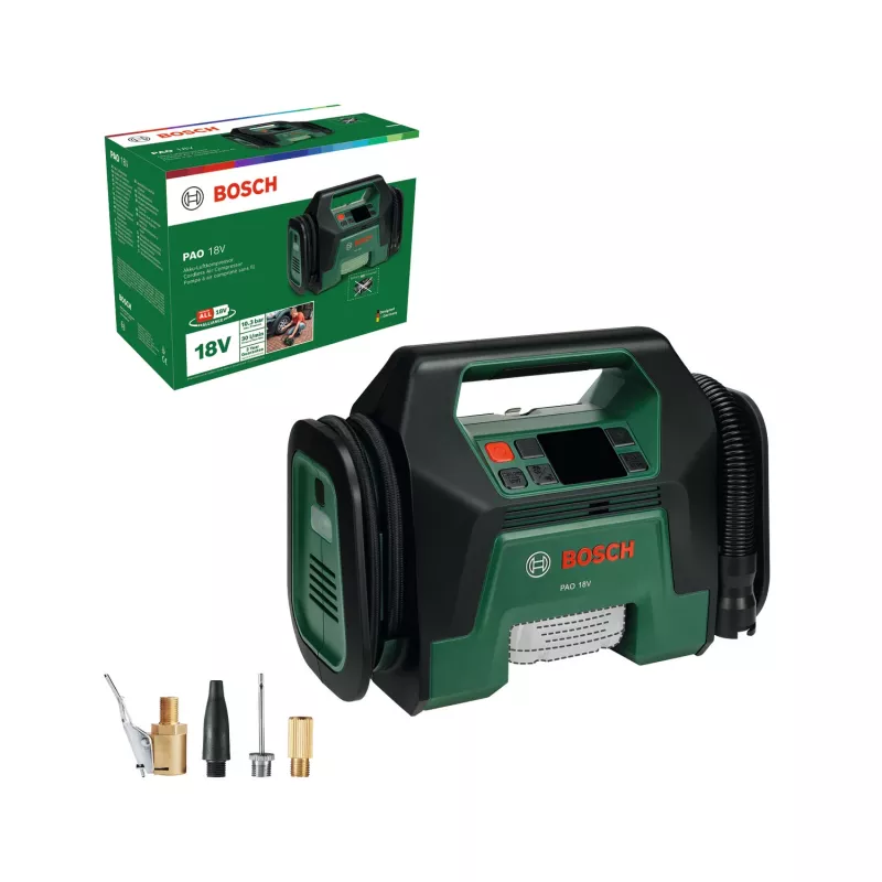 Bosch PAO 18V (Bare tool, carton), Universal, 10 bar, 30 l/min, Zielony, Plastik, Bateria