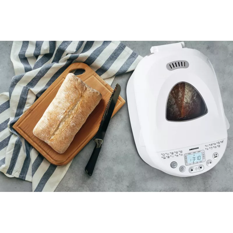 Maszyna do chleba MEDION MD 11011 550 W Biała 1 kg Cyfrowy timer